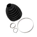 Front Wheel Half Shaft Constant Velocity Boot Kit For Gmc Sierra 3500 Hd 2010 To 2019 Rubber Black 1 38 In End Inside Diameter 