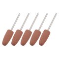 5 Pcs Silicone Rubber Grinding Buffing Wheels 80 Grits 10mm Dia Cone Shape Polishing Head For Electric Rotary Tool 