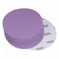 Uxcell 15pcs 4-inch Purple Sanding Discs 1500 Grits Hook And Loop Professional Aluminum Oxide Sand Paper Wet Dry Polish For