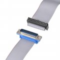 Uxcell Idc Wire Flat Ribbon Cable Db25 Male To Fc-26 Female Connector 2 54mm Pitch 20cm Length 2pcs