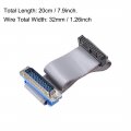 Uxcell Idc Wire Flat Ribbon Cable Db25 Male To Fc-26 Female Connector 2 54mm Pitch 20cm Length 2pcs