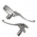 1 25mm Chrome Universal Motorcycle Handlebar Hydraulic Brake Master Cylinder Clutch Lever