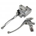 Usonline911 1 25mm Chrome Universal Motorcycle Handlebar Hydraulic Brake Master Cylinder Clutch Lever