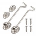 Cabin Hook Eye Latch For Swivel Window Gate Door Stainless Steel With Mounting Screws Pure Solid 2pcs 4 6 8 Inch