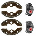 Caltric Front Wheel Brake Cylinder With Shoes Compatible Honda Recon 250 Trx250te 2002-2009 2011-2023