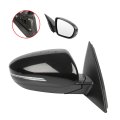 Black Passenger Side View Mirror Smooth With Power Adjustment Signal Lamp Manual Folding Compatible For 2011-2013 Kia Optima 