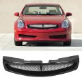 Front Bumper Grille Gloss Black Mesh Replacement For G35 2 Door Coupe 2003 2007 With High Temperature Baked Finish Enhanced