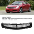 Front Bumper Grille Gloss Black Mesh Replacement For G35 2 Door Coupe 2003 2007 With High Temperature Baked Finish Enhanced