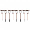 Pure Garden Solar Path Lights-16a Tall Stainless Steel Outdoor Stake Lighting For Landscape Yard Driveway Walkway Copper 16 X 4 