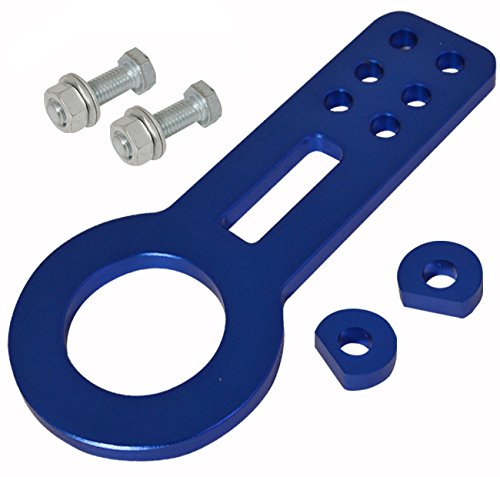 Universal Jdm Aluminum Racing Sturdy Towing Front Tow Hook Kit Anodized Blue