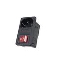 3 Pin Iec320 C14 Inlet Male Power Socket With Fuse Switch 10a 250v