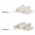 Uxcell Double Magnetic Touch Catch Latch Plastic Pe White For Cabinet Door Shutter