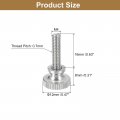 Uxcell M4x16mm Knurled Thumb Screws 5pcs 304 Stainless Steel Flat Head Bolts With Shoulder Grip Knobs Fasteners