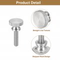 Uxcell M4x16mm Knurled Thumb Screws 5pcs 304 Stainless Steel Flat Head Bolts With Shoulder Grip Knobs Fasteners
