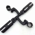 Black Adjustable Peg Mounting Kit Skull Zombie Foot For Goldwing Vtx1300 Shadow Valkyrie Triumph Equipped 1-1 2 Inch Front 
