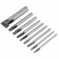 9pcs Hollow Hole Punch Set Leather Oval Shape Cutter Belt Diy Tool 2mm 