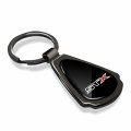 Ipick Image Made Black Dome Shinning Dark Gunmetal Metal Teardrop Key Chain With Logo For Ford F-150 Stx 4x4