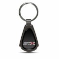 Ipick Image Made Black Dome Shinning Dark Gunmetal Metal Teardrop Key Chain With Logo For Ford F-150 Stx 4x4