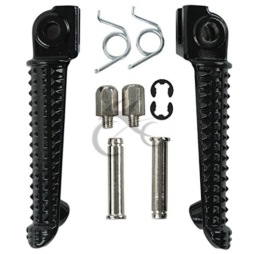 Tcmt Black Front Foot Pegs Footpeg Footrest Bracket Set For Yamaha Yzf R6 1999 2000 2001 2002 2003 2004 2005 2006 2007 2008