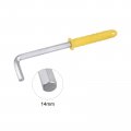 Uxcell 14mm Hex Key Wrench L Shaped Long Arm Cr-v Repairing Tool With Plastic Handle