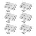 6pcs Toggle Catch Lock 1 85 X 2 Hasp Latch Mini Clasp With Mounting Screws For Jewelry Box Gift Wooden Cabinet Silver 