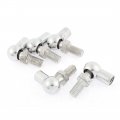 Uxcell Rod End Ball Bearing With Stud Right-hand Female Thread M8x1 25mm And Male L-shape Socket Endfitting 5pcs