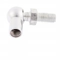 Uxcell Rod End Ball Bearing With Stud Right-hand Female Thread M8x1 25mm And Male L-shape Socket Endfitting 5pcs