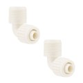 Recpro Rv 90 Degree Plastic Male Elbow 0 5 Pex Tubing Gray 1 2 X 3 4 Mip Pack 