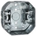 Hubbell-raco 153 1-1 2-inch Deep Octagon Electrical Box With 2 1 Side Knockouts And 4 Mc Bx Flex Cable Clamps 4-inch 