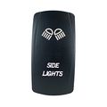 Laser Backlit White Rocker Switch Side Lights 20a 12v On Off Led Light Stv Motorsports 