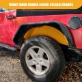 Front Rear Inner Fender Liners For 2007-2018 Jeep Wrangler Jk Jku 2wd 4wd Yellow Splash Guards High Strength 4pcs