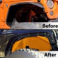 Ecotric Front Rear Inner Fender Liners Compatible With 2007-2018 Jeep Wrangler Jk Jku 2wd 4wd Yellow Splash Guards High