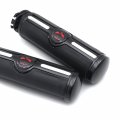 Httmt Black Skull 25mm Hand Grips Compatible With H-d Road King Cvo Sporster Xl Softail Fat Boy