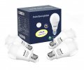 Dusk To Dawn Led Light Bulbs 4 Pack E26 Base 9w 60w Equivalent 3000k Warm White Automatic Photocell Sensor For Indoor And 