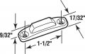 Prime-line Products H 3604 Cam Handle Strike 1-1 2-inch Hole Centers Aluminum Finish