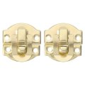 2 Set Retro Toggle Hasp Latch Vintage Duckbilled Iron Decorative Hardware For Wooden Box Jewelry Cabinet Suitcase 20x20mm Gold 