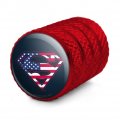Superman Usa American Flag Shield Logo Tire Rim Wheel Aluminum Valve Stem Caps