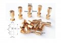 Nc Haisda Brass Corby Bolts Rivets Edc Knives Maker Pivot Pin Fasteners Diy Knife Handle Studs Screws Pack Of 10 8mm