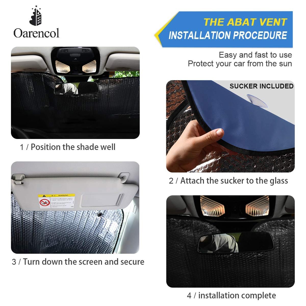 Oarencol Palm Tree Car Windshield Sun Shade Tropical Beachset Foldable Uv Ray Sun Visor Protector Sunshade To Keep Your Vehicle