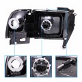 Amerilite For Dodge 1994-2001 Ram 1500 94-2002 2500 3500 Black Oe Halogen Replacement Headlights Assembly W Corner Lights Set
