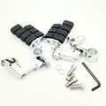 Motorcycle 1 25 Chromed Highway Clamps 4 Large Foot Pegs For Yamaha V-star Roadstar Kawasaki Vulcan
