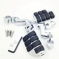 Motorcycle 1 25 Chromed Highway Clamps 4 Large Foot Pegs For Yamaha V-star Roadstar Kawasaki Vulcan