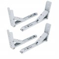 Uxcell White Baked Enamel Metal Folding Wall Shelf Support Brackets 4 Pcs 