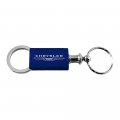 Chrysler Navy Blue Logo Metal Aluminum Valet Pull Apart Key Chain Ring Fob 