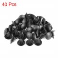 X Autohaux 40pcs 10mm Hole Dia Plastic Bolt Rivets Fastener Bumper Retainer Clips Black For Car Front Rear Upper