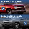 Auto Dynasty 4pcs Factory Style Headlights And Bumper Lamps Compatible With Chevy Avalanche Silverado Exclude Body Cladding
