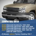 Auto Dynasty 4pcs Factory Style Headlights And Bumper Lamps Compatible With Chevy Avalanche Silverado Exclude Body Cladding