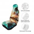 Fehuew Beach Sunset Palm Tree 2 Pcs Car Seat Covers Set Vehicle Front Protector Auto Interior Accessories Protetors Mat