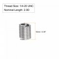 Uxcell Wire Thread Inserts 1 4-20 Unc 2 0d 304 Stainless Steel Helical Type Coiled Screw Repair Threaded Sleeve Sheath 10pcs