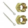 Caltric 2x Castle Nut With Cotter Pin Compatible Polaris Ranger 500 2x4 4x4 Hdpe Isrl 2020 2021 2022